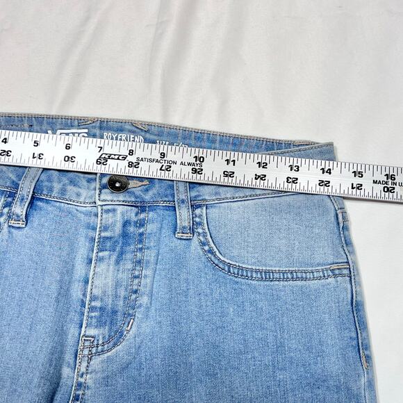 Vans Off the Wall Denim Jeans Women 5/27 Blue Distressed Straight Fit High Rise - Picture 7 of 10